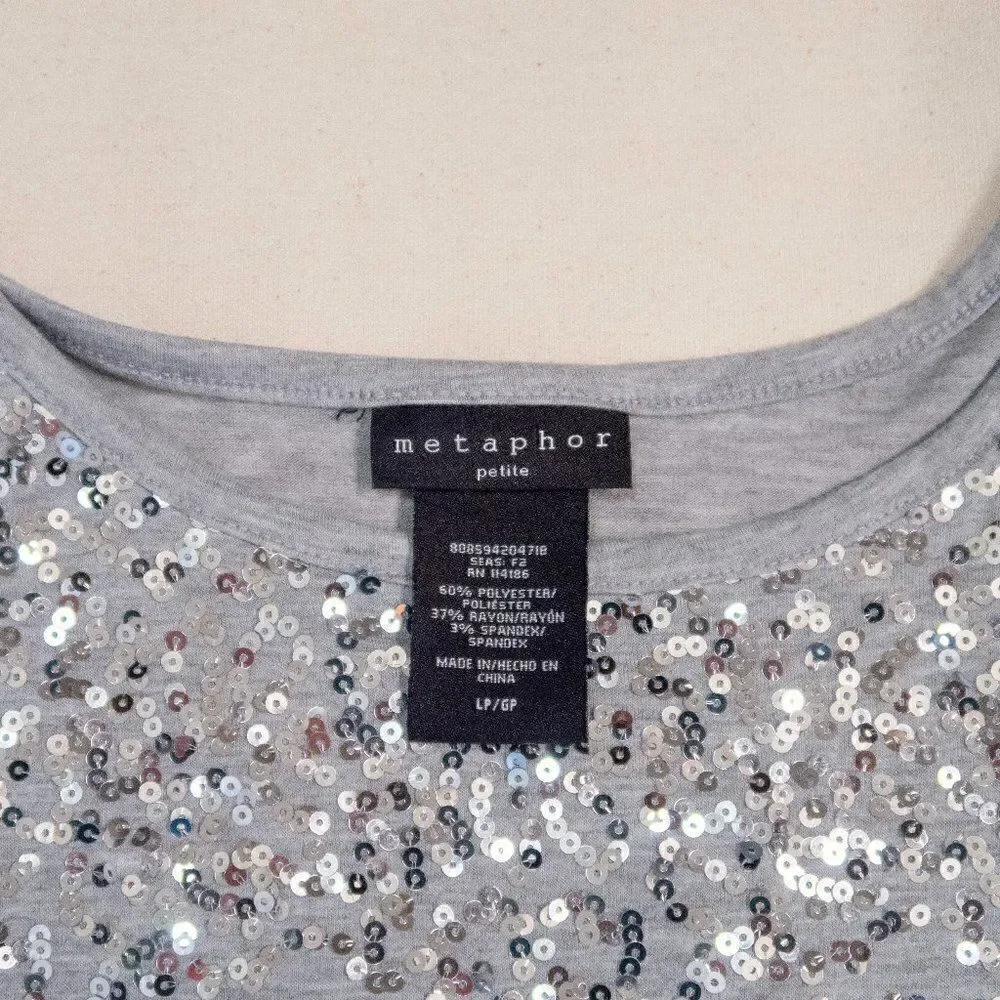METAPHOR Sequin Top - Size LP